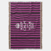 Personalisiert Behalten Ruhe und Ihr Text für Cool Decke (Vorderseite Vertikal)