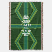 Personalisiert Behalten Ruhe und Ihr Text für Cool Decke (Vorderseite Vertikal)