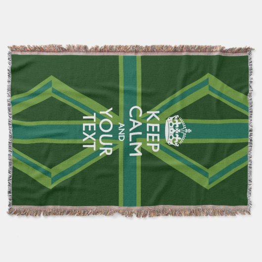 Personalisiert Behalten Ruhe und Ihr Text für Cool Decke (Vorderseite)