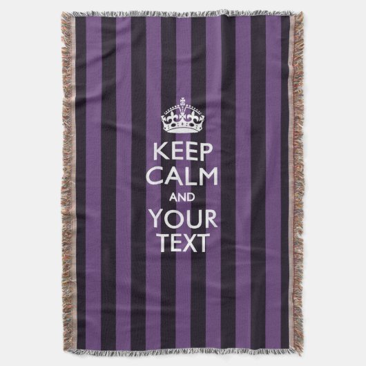 Personalisiert Behalten Ruhe und Ihr Text für Cool Decke (Vorderseite Vertikal)