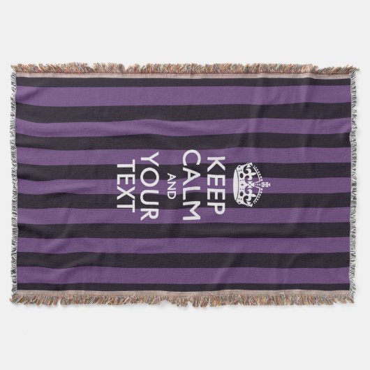 Personalisiert Behalten Ruhe und Ihr Text für Cool Decke (Vorderseite)