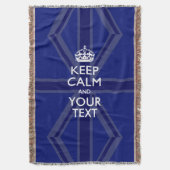 Personalisiert Behalten Ruhe und Ihr Text für Cool Decke (Vorderseite Vertikal)