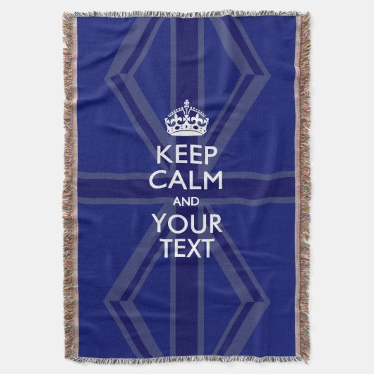 Personalisiert Behalten Ruhe und Ihr Text für Cool Decke (Vorderseite Vertikal)