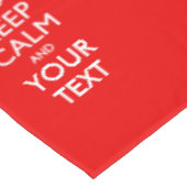 Personalisiert Behalten Ruhe und Ihr Text korallen Tischdecke (Schrägansicht)
