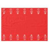 Personalisiert Behalten Ruhe und Ihr Text korallen Tischdecke (Vorderseite (Horizontal))