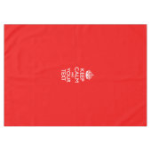 Personalisiert Behalten Ruhe und Ihr Text korallen Tischdecke (Vorderseite (Horizontal))