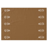 Personalisiert Behalten Ruhe und Text braun Tischdecke (Vorderseite (Horizontal))