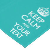 Personalisiert Behalten Ruhe und Türkis Tischdecke (Schrägansicht)