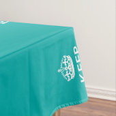 Personalisiert Behalten Ruhe und Türkis Tischdecke (Beispiel)