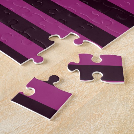 Personalisiert Behalten ruhige Fuchsia Streifen Puzzle (Seite)