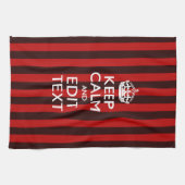 Personalisiert behalten Sie Ruhe Ihr Text auf Geschirrtuch (Horizontal)