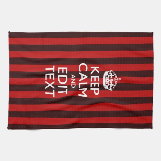 Personalisiert behalten Sie Ruhe Ihr Text auf Geschirrtuch (Horizontal)