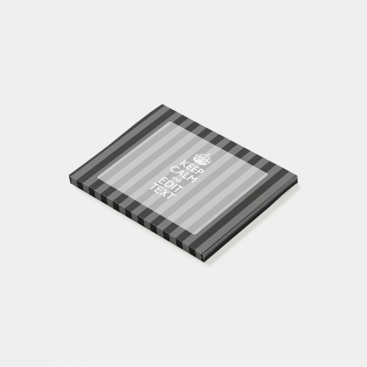 Personalisiert BEHALTEN Sie RUHE Ihr Text auf Post-it Klebezettel (angewinkelt)