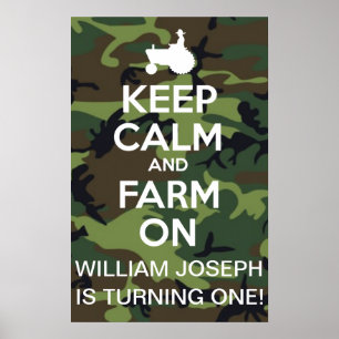 Personalisiert behalten Sie Ruhe und Bauernhof auf Poster