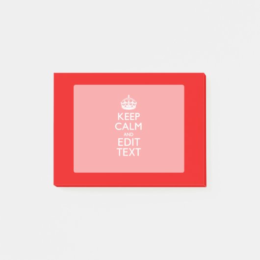 Personalisiert behalten Sie Ruhe und Ihren Post-it Klebezettel (Vorderseite)