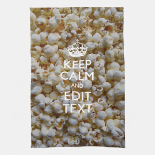 Personalisiert BEHALTEN Sie RUHE UND Ihren Text Handtuch