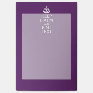 Personalisiert BEHALTEN Sie RUHE UND Ihren Text Post-it Klebezettel
