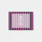 Personalisiert BEHALTEN Sie RUHE und Ihren Text Post-it Klebezettel (Vorderseite)