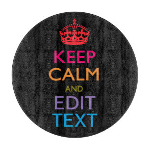 Personalisiert BEHALTEN Sie RUHE UND redigieren Schneidebrett