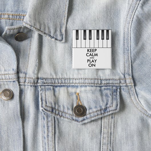 Personalisiert BEHALTEN Sie RUHE und SPIEL AN - Button (Beispiel)