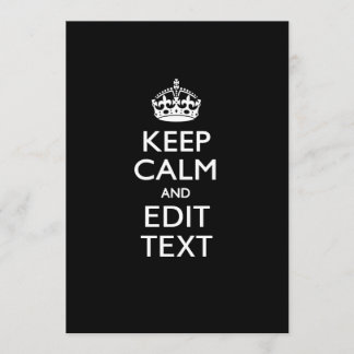 Personalisiert BEHALTEN Sie RUHIG UND redigieren Einladung