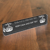 Personalisiert BEHALTEN Sie RUHIG UND redigieren Namensplakette (Seite)