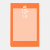 Personalisiert BEHALTEN Sie RUHIG UND redigieren Post-it Klebezettel (Vorderseite)