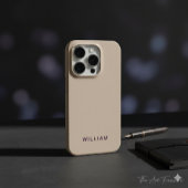 Personalisiert Beige Farbe iPhone Case mit benutze
