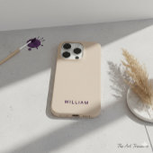 Personalisiert Beige Farbe iPhone Case mit benutze