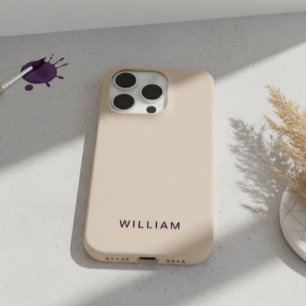Personalisiert Beige Farbe iPhone Case mit benutze