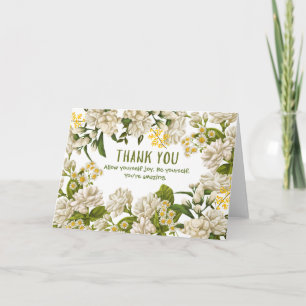 Personalisiert Beige Green Floral Karte