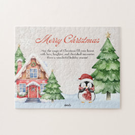 Personalisiert Beige Weihnachten 8x10" Puzzle