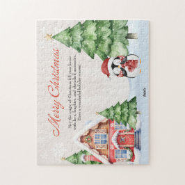 Personalisiert Beige Weihnachten 8x10" Puzzle