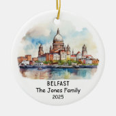 Personalisiert Belfast Ornament, Irland Keramik Ornament (Vorne)