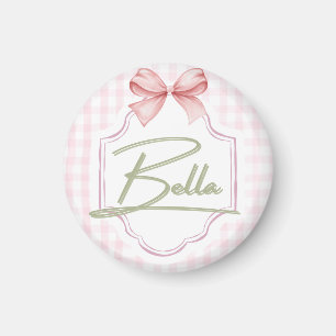 Personalisiert Bella Baby Girl Kinderzimmer Bow&Gi Magnet