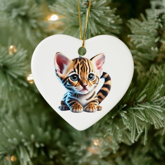Personalisiert Bengalisch Kitten Keramik Ornament (Baum)