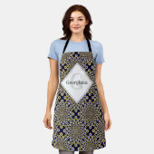 Personalisiert beobachten wir Sie mit Navy & Gold  Schürze (Getragen)