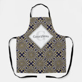 Personalisiert beobachten wir Sie mit Navy & Gold  Schürze (Vorderseite)