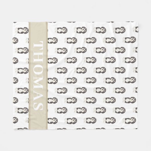 Personalisiert Bernedoodle Fleecedecke (Vorderseite (Horizontal))