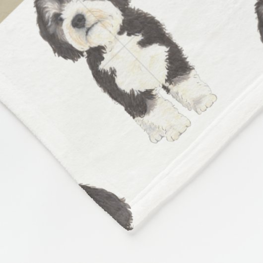 Personalisiert Bernedoodle Fleecedecke (Ecke)