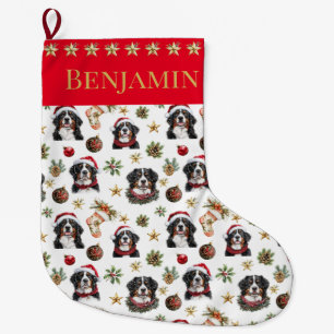 Personalisiert Bernese Mountain Dog Weihnachten Großer Weihnachtsstrumpf