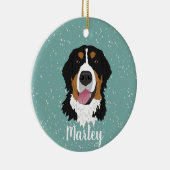 Personalisiert Bernese Mountain Dog Weihnachten Keramik Ornament (Rechts)