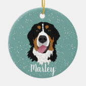 Personalisiert Bernese Mountain Dog Weihnachten Keramik Ornament (Vorne)