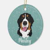 Personalisiert Bernese Mountain Dog Weihnachten Keramik Ornament (Links)
