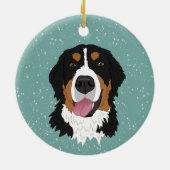 Personalisiert Bernese Mountain Dog Weihnachten Keramik Ornament (Hinten)