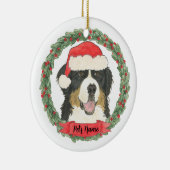 Personalisiert Bernese Mountain Dog Weihnachten Keramik Ornament (Rechts)