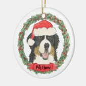 Personalisiert Bernese Mountain Dog Weihnachten Keramik Ornament (Links)