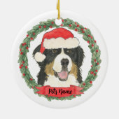 Personalisiert Bernese Mountain Dog Weihnachten Keramik Ornament (Hinten)