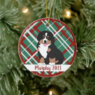 Personalisiert Bernese Mountain Dog Weihnachten  Keramik Ornament