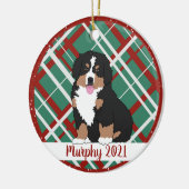 Personalisiert Bernese Mountain Dog Weihnachten Keramik Ornament (Links)